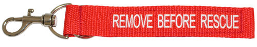 "REMOVE BEFORE RESCUE" Anhänger