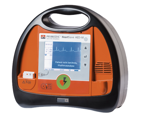 HeartSave AED-M Defibrillator mit Monitor und 6-Jahres-Batterie